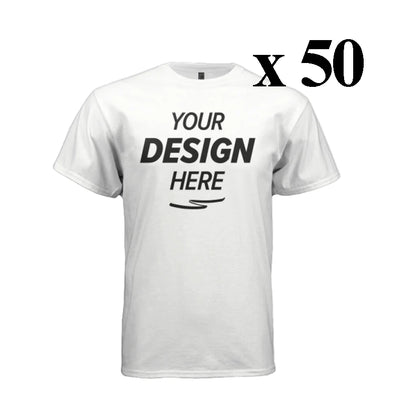 WHITE T-SHIRT SALE!!!  50 SHIRTS 1 COLOR PRINT $8 EACH